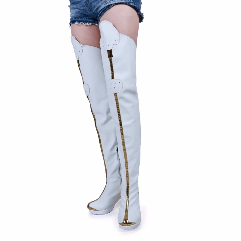 Jinhsi cosplay topánky hra Wuthering Waves Anime Dámske módne kožené topánky dlhé topánky jinhsi cos coss cosss Stock
