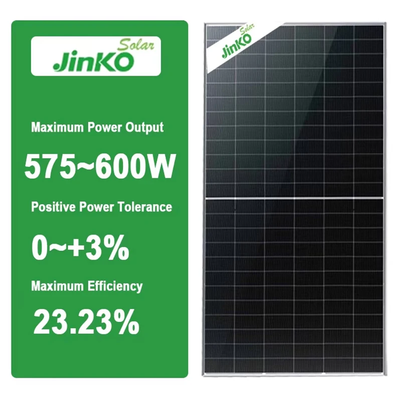 Jinko dvojité sklo 590W 595W 575W 580W 585W 600W Bificail Dual Glass Solar Modul Panel 144