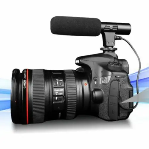 Jintu Professional Shotgun Condenser Camera Microfone pre Nikon D7000 D7200 D7100 D7500 DF D80 D90 D500 D5000 D5100 D5500 D5600