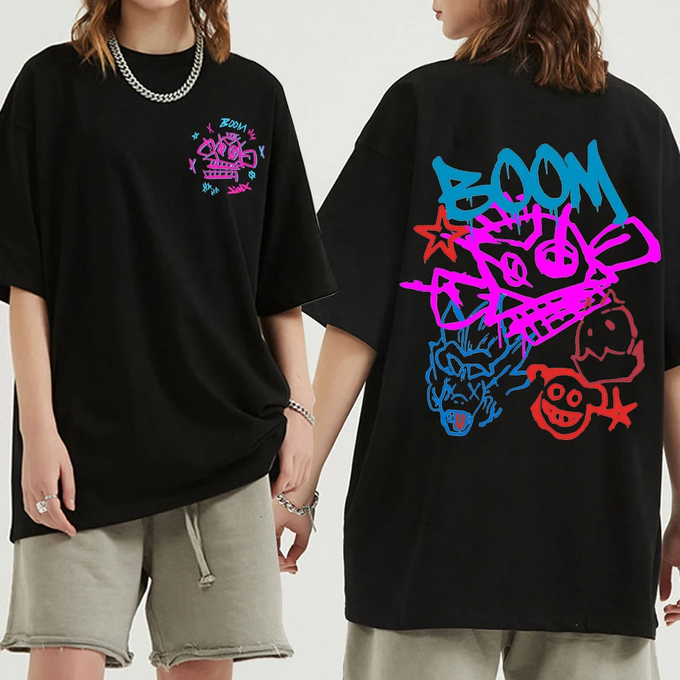 Jinx Arcane Monkey T košeľa anime cosplay odpalisko Ženy Men unisex grunge estetické krátke rukávy 100% bavlnená tlač letné streetwear