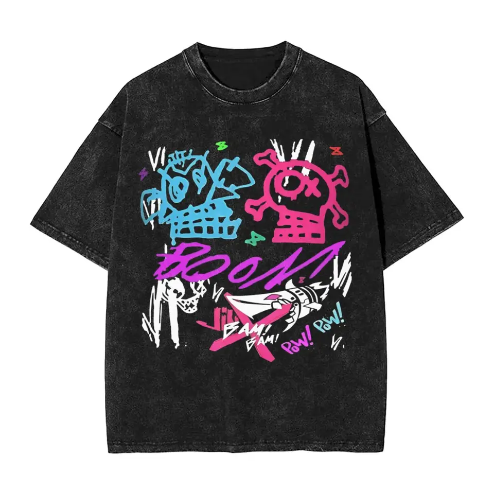 Jinx Monkey Arcane T košele umývali 100% bavlnené vysoké tričko Tričko League Battle Game Legends Vintage Streetwear Summer Top Tees