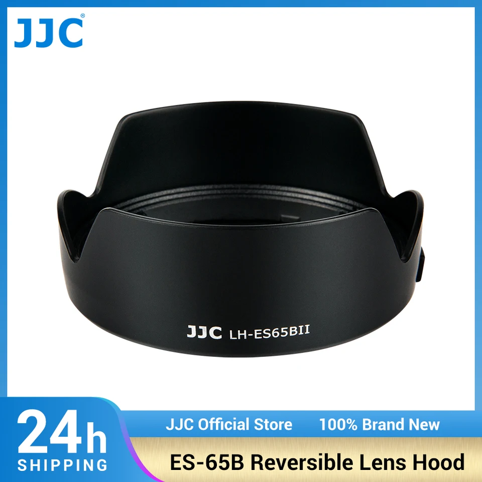 JJC ES-65B Oversible Hood Kompatibilná s Canon RF 50 mm F1.8 STM objektív pre Canon EOS R RP RA R3 R5 R6 R10 ES 65B ES65B