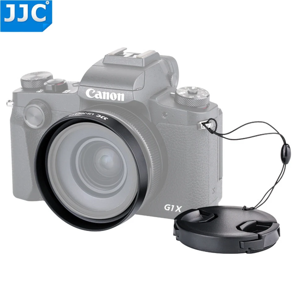 JJC LH-JDC110 KOMEROVÁ Kovová šošovka pre Canon Powershot G1X Mark III Chránič skrutkového uzáveru