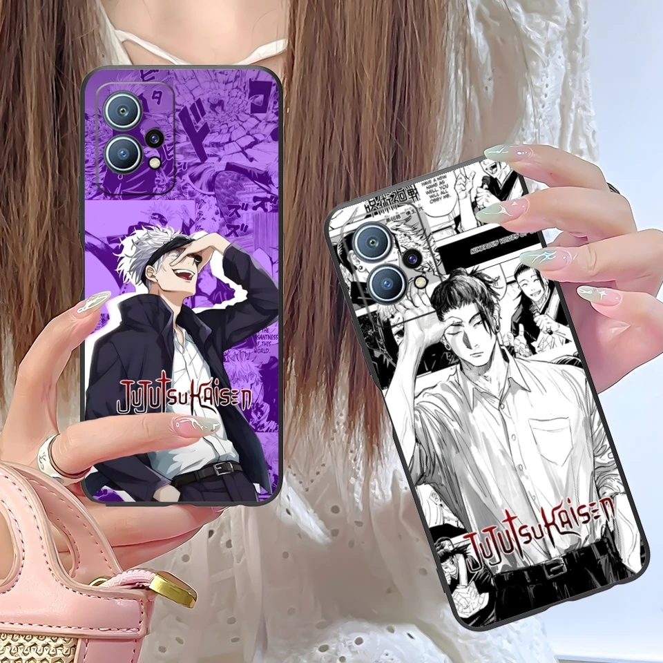 Jjk goo geto meimei mobilný mobilný telefón puzdro pre huawei p60 p50 p40 p30 p20 p10 p9 p8 pro lite plus čierny mäkký kryt telefónu