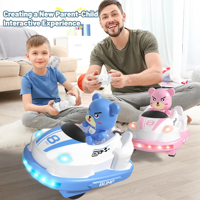 JJRC Q180 Children Dramo Bumper CAR Sound and Light Music Rodičia-dieťa Konkurenčná interakcia Go Kart Battle Boy Toy pre darček