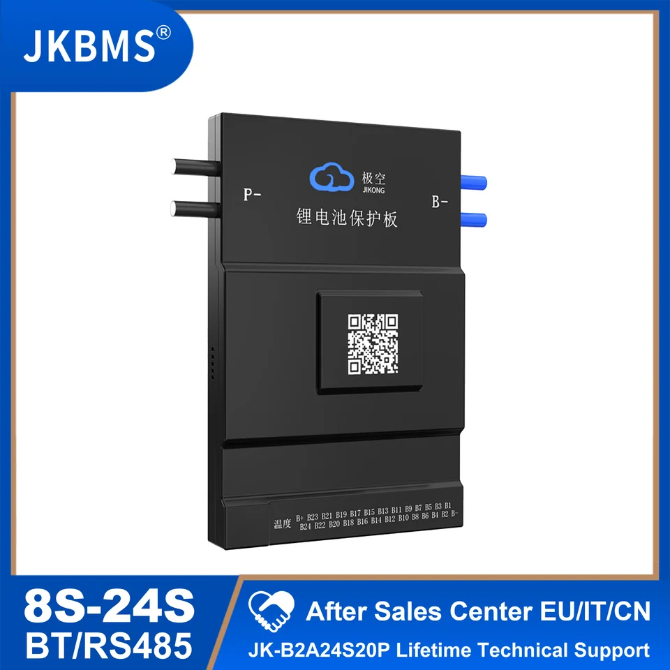 JKBMS B2A24S20P 2A Zostatok Aktuálny BMS 200A BT 36V 48V 60V LI-ION LTO 18650 Batéria LIFEPO4 SKLADOVANIE BLUETOOTH BMS