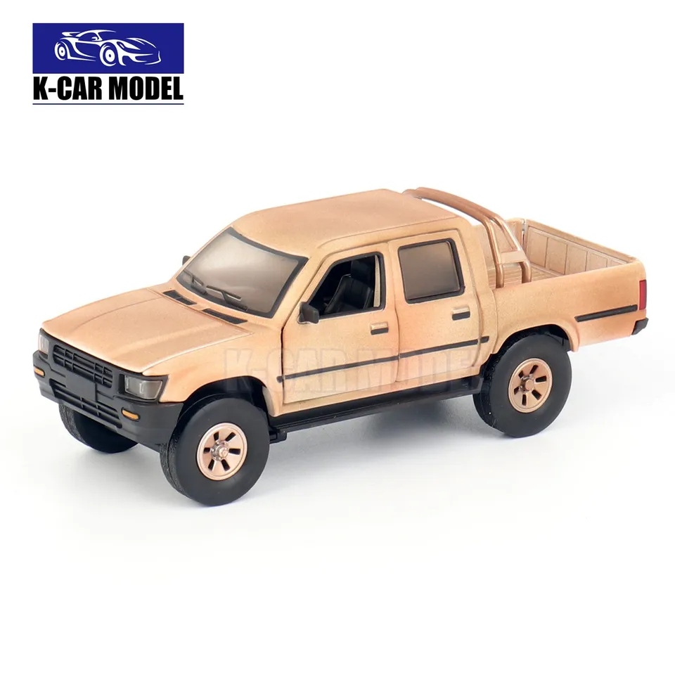 JKM 1/32 Hilux Pickup s vozidlom s anti-Tank Gun Diecast Model CAR Hračky pre deti Zvuk ľahké darčeky