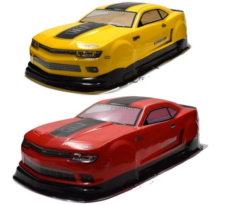 JL05 Červená+žltá 1-2ks PVC maľovaná telesná škrupina/príslušenstvo pre 1/10 R/C závodné driftové autá HSP 94123 190 mm šírka 260 kolies 260