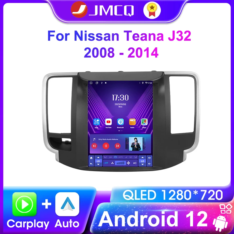 JMCQ pre Nissan Teana J32 2008 - 2014 Vertikálna obrazovka Radio Multimedia Video Player Android 12 GPS Navigation Head Unit
