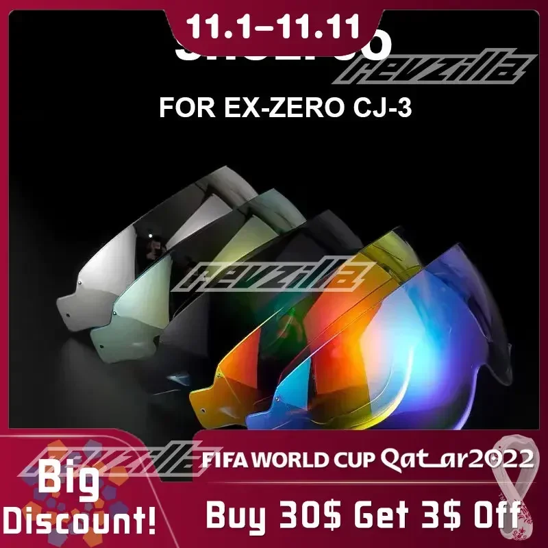 Jo ex-Zero Helmets Visor Motorcycle Helma Helma Visor Half Helme Retro Helma Herm Herm pre Shoei Jo/Ex-Zero CJ-3