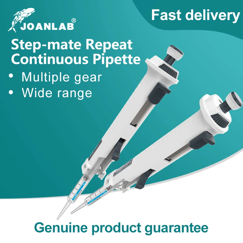 Joanlab Continuous DispenSer Laboratór Dávka pipety Nastaviteľná kvapalina KROKOVÝ KRÁTOK 0,5-50ML Objem