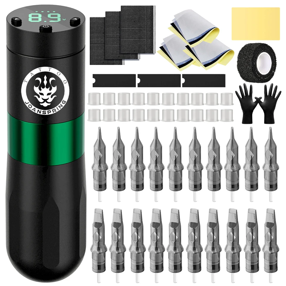 Joanspring Professional X4 Tattoo Machine Kit Tetttoo Pen Sit