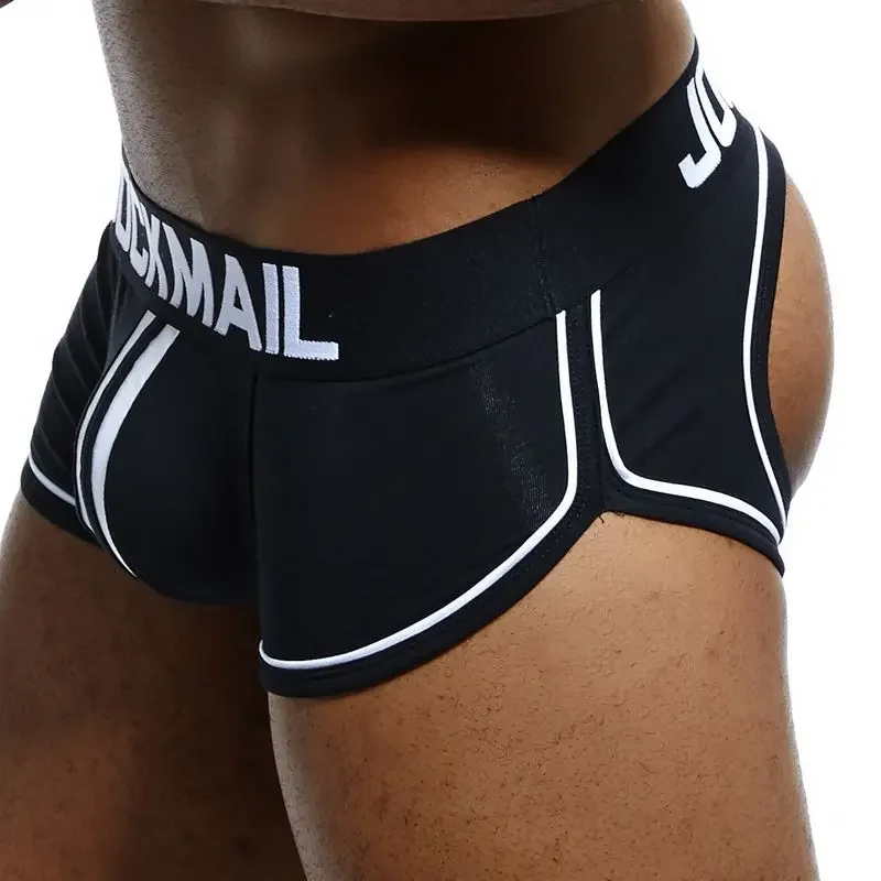 Jockmail gay spodná bielizeň muži Boxer backlesp string jockstrap homme sklz sexy erotické homeny pánske remienky a g struny cueca