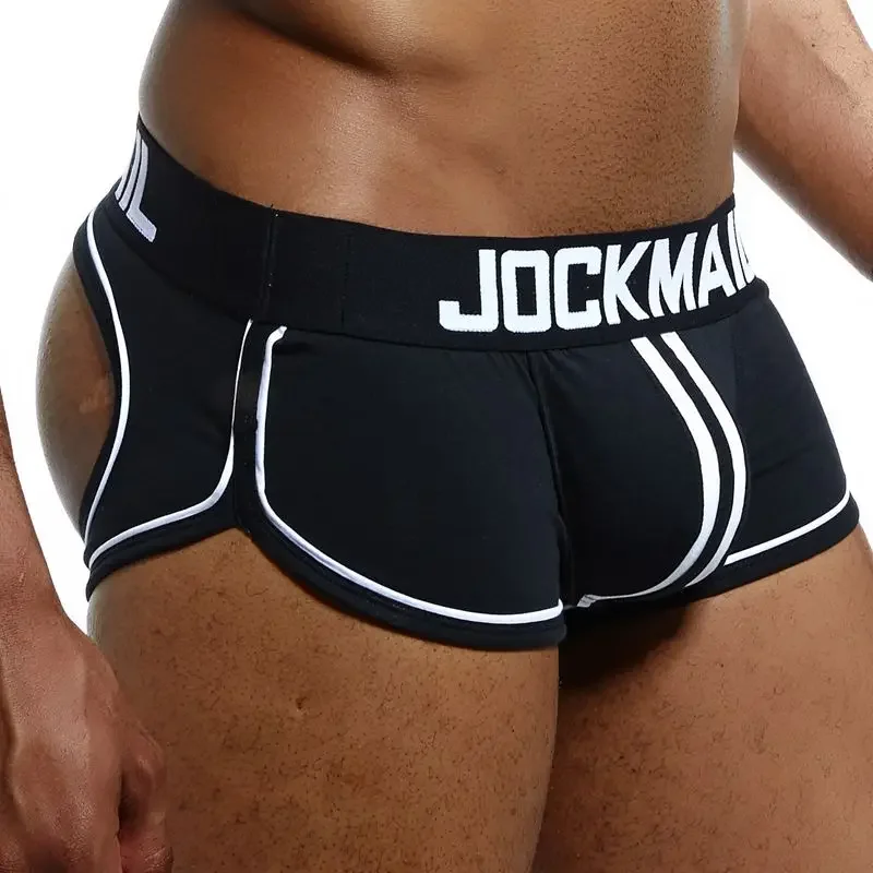 Jockmail gay spodná bielizeň muži Boxer backlesp string jockstrap homme sklz sexy erotické homeny pánske remienky a g struny cueca