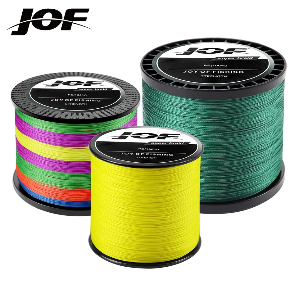 JOF 4 STRÁNY Japonsko Pletené rybárske linky Multifilament PE Line 100 M 300 m 500 m 1 000 m Strčný výkonový drôt 8-80 lb príslušenstva kaprov
