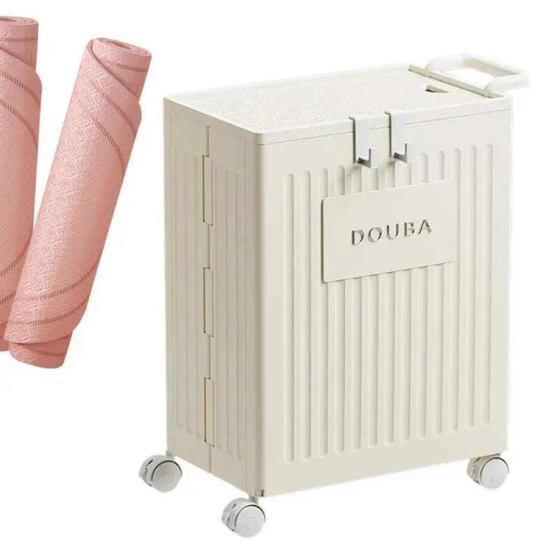 Joga rohož fitness úložný box športové vybavenie úložný priestor pre badminton Racket Storage stojan na kolesový úložný stojan