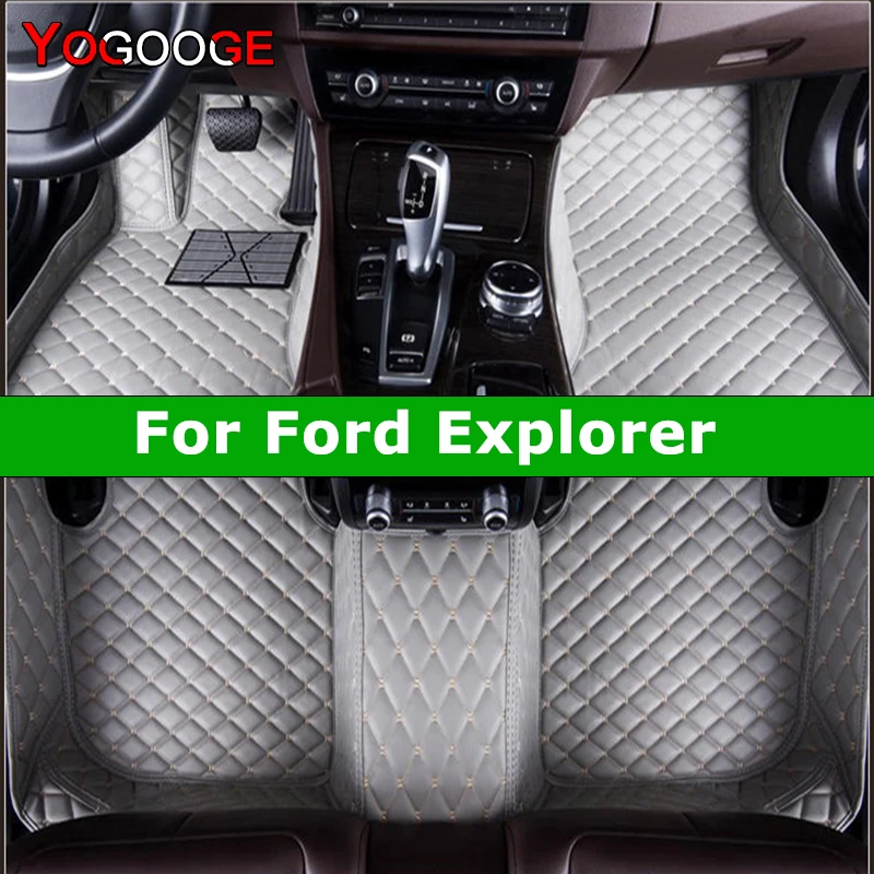 Jogooge vlastné podlahové rohože pre auto pre Ford Explorer Auto Carpets Foot Coche Accessorie