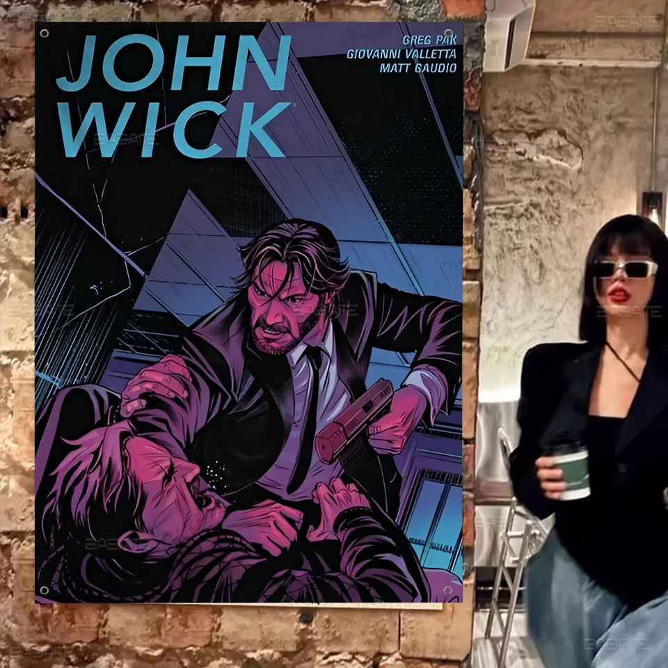 John Wick vytlačil veľkú vlajku Art Art Science Room Home Decor Decor Banner