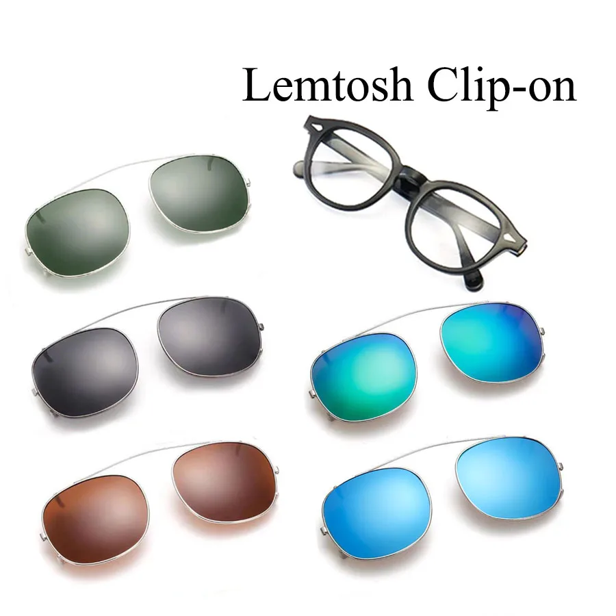 Johnny depp polarizované slnečné okuliare Clip-on Men Women Luxury Brand Lemtosh