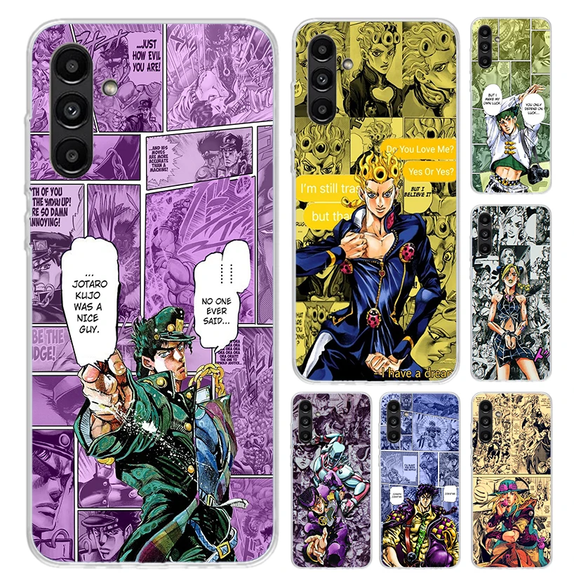 JoJo Bizarre Adventur Anime Telefón pre Samsung Galaxy A15 A25 A35 A55 A14 A24 A34 A13 A53 A12 A52S A23 A33 A24 A34 A34 A03S A04S