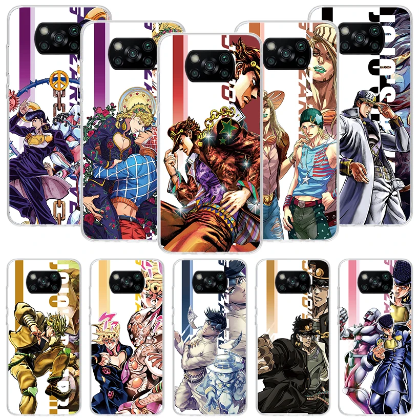 JoJo Bizarre Adventure Anime Telefón pre Xiaomi Poco x6 x5 x4 x3 NFC F6 F5 Pro F4 GT F3 F2 F1 M5 M5S M4 M3 5G Shell Coque X5