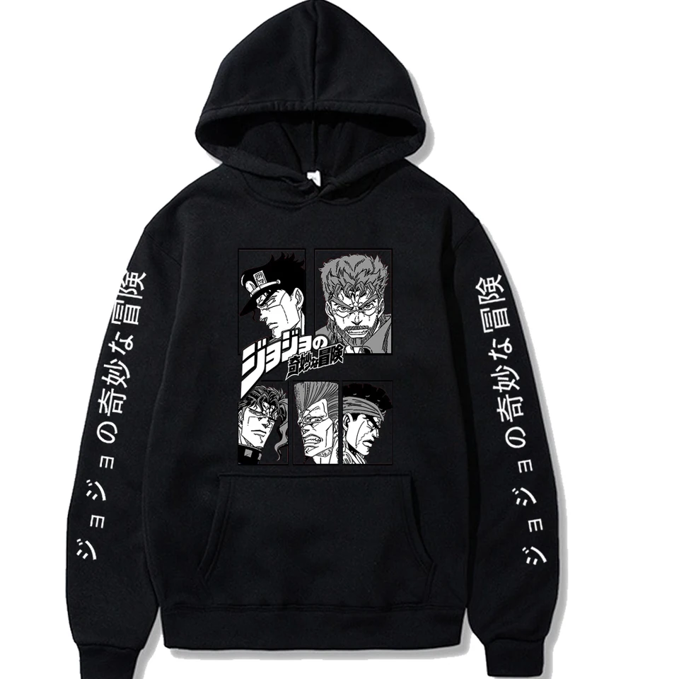 JoJo Bizarre Adventure Kujo Jotaro Kakyoin Noriaki Jean Pierre Hoodies Fashion PulVovers Tops s dlhým rukávom nadrozmerná mikina