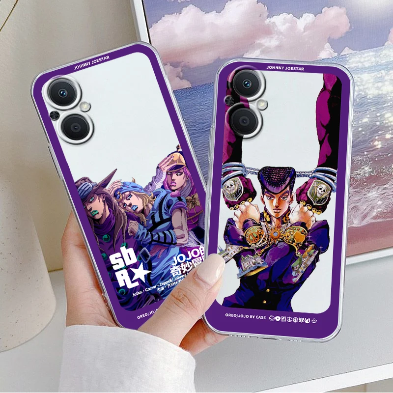 JoJo Johnny Steel Ball beh pre Oppo A5 A9 A53 S A74 Reno 7 6 5 4 2 Nájdite x3 x2 z lite neo pro plus priehľadné telefónne puzdro