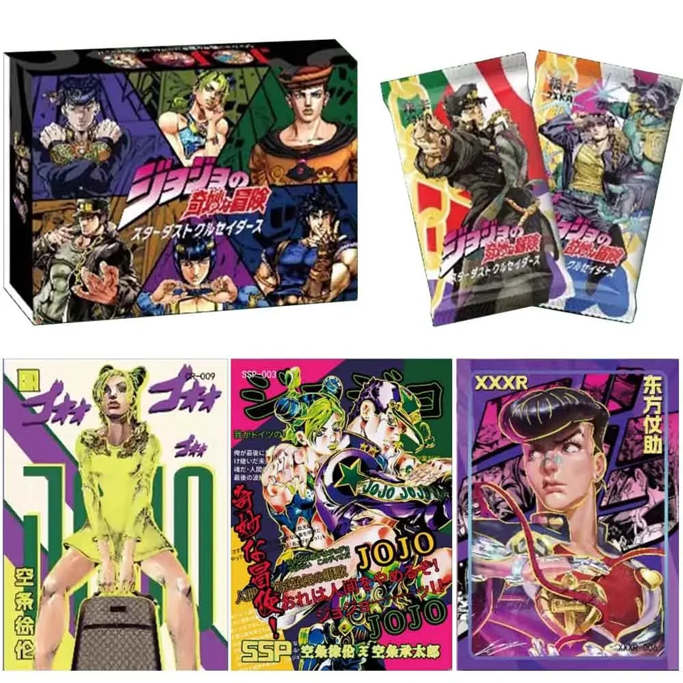 Jojo's Bizarre Adventure Card Limited Edition Foto-Gravírované Flash Crystal Montact Emossed Collectible Card Hračky Darčeky