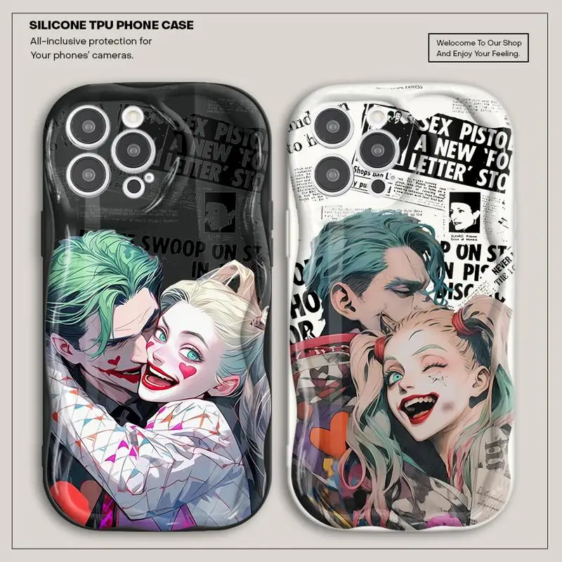 Joker Harley Quinn osobnostný puzdro pre Apple iPhone 15 Pro Max 13 14 plus 12 11 Pro 8 7 Plus xs Max Matte