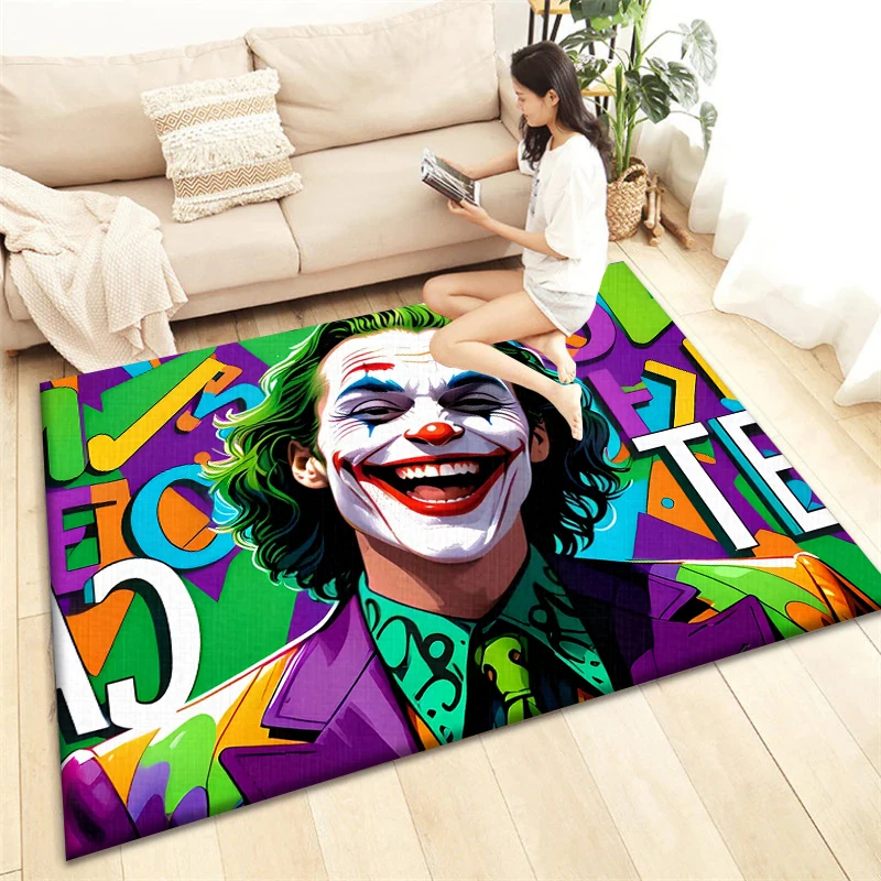 Joker koberec pre deti, obývacia izba podlahová podlahová podlaha kuchyňa detská spálňa rohož, dekorácia spálne, anime koberce, koberce, koberce