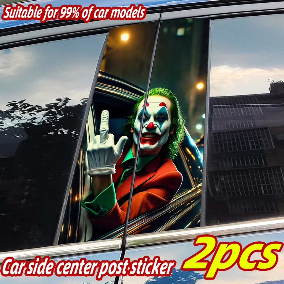 Jokerové nálepky automobil Auto B stĺp vodotesný krém na opaľovací krém Ozdobné kryty poškriabaných dverí