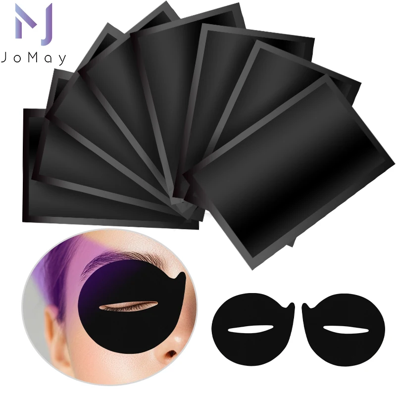 Jomay 50pairs Eye Patches Eyes Extension UV UV pod očnými doštičkami make -up riasy Čierne vankúšiky pre predlžovanie mihalníc UV podložky