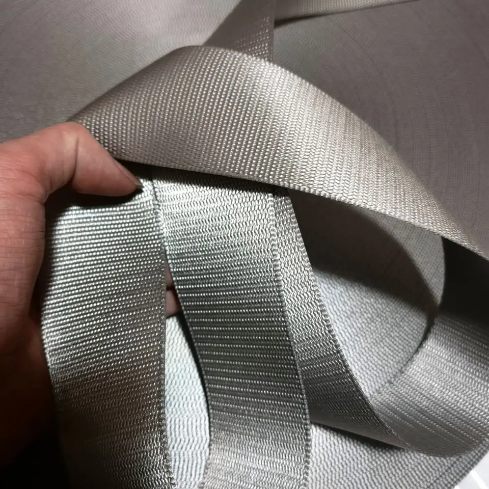 Joormom 3-30M Strieborné autosolovacie pásmo Európsky zámok Edge Edge Modifikácia vozidla Vysoko pevnosť Polyester autosedačky Webbing