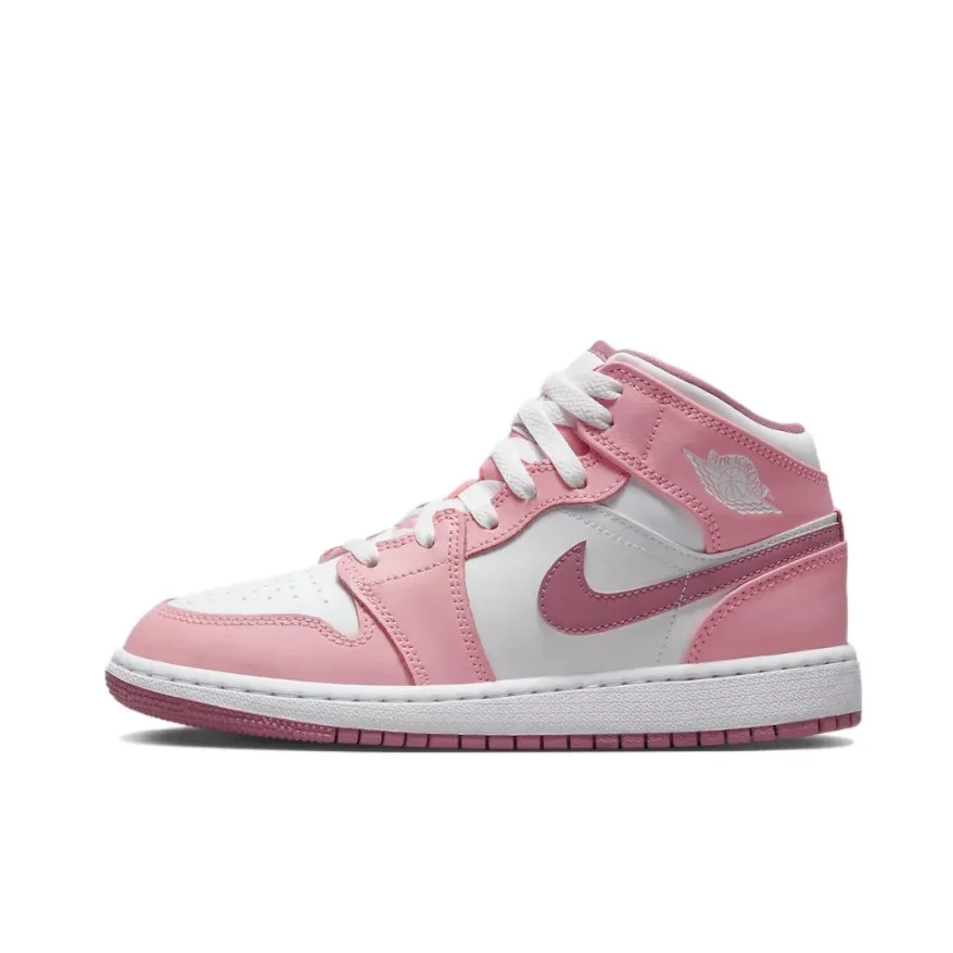 Jordan Air Jordan 1 Mid Comfort Trendy Mid Top Classic Pánske a dámske ružové retro dosky