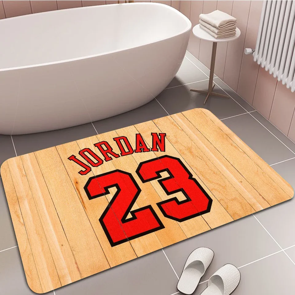 Jordan Jumpman logo podlahová podlaha grafické tlačené flanel rohožky pre kúpeľňu kuchy