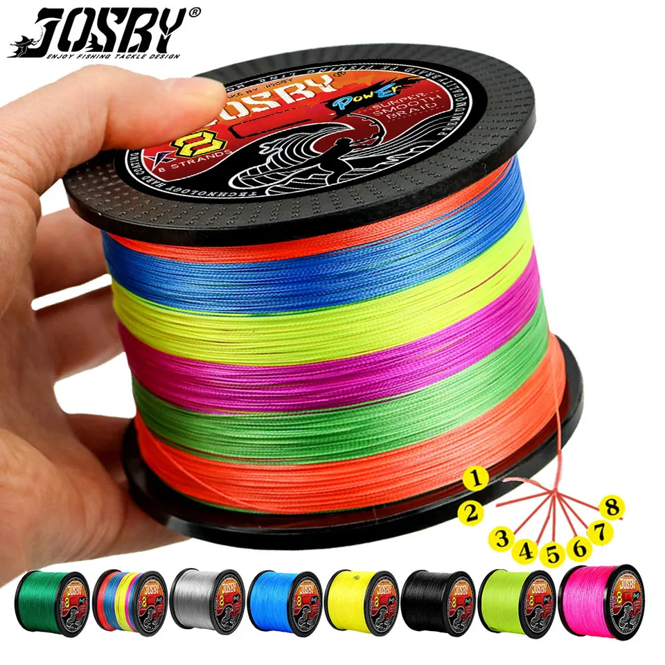 Josby 300 m 500 m 1000 m x8 PE Pletená rybárska linka Super silná japonská multifúzia 20lb-80 lb kaprového drôtu odolnej morskej linky Pesca