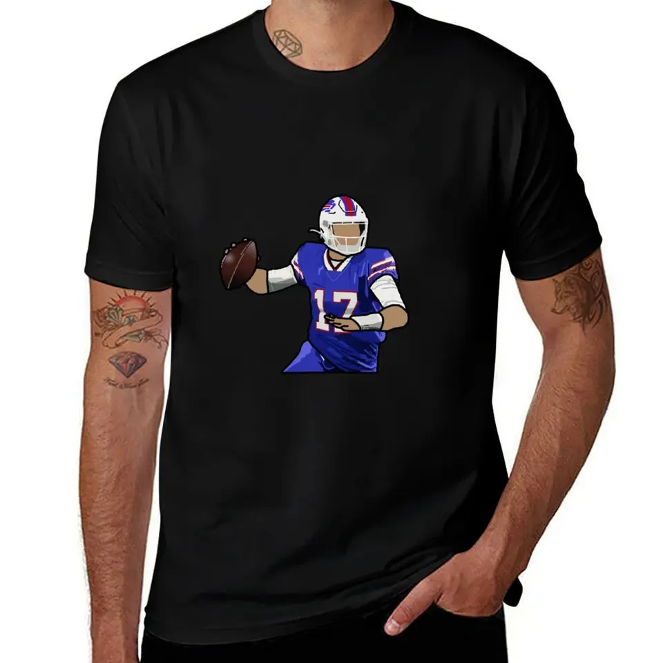 Josh Allen T-Shirt Sports Fans Luxury Man Darčeky pre priateľa Grafické tričko Tričko pánske dizajnérske tričko