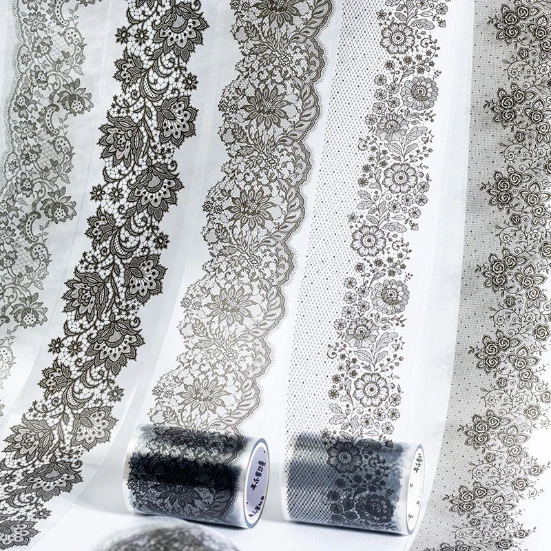Journal Go 5.5x200cm Lace Pattern Tape Tape Sticker Dekoratívna maskovacia páska DIY Craft Dekoratívna páska pre scrapbooking Album Mobile