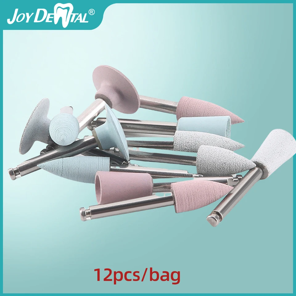 Joy Dental 12ks zubné silikónové brúsenie hlavy zuby leštičku pre kontraktovaný násadný stroj na leštenie zubných nástrojov