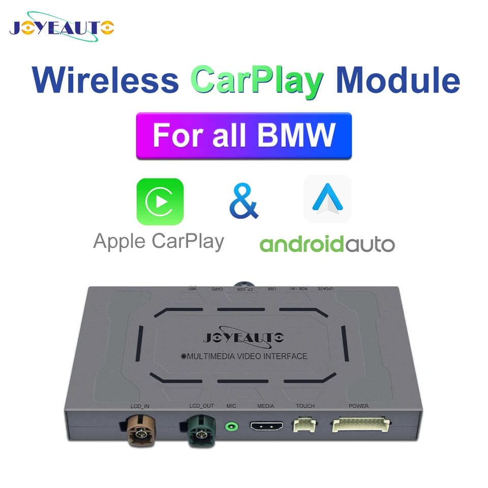 Joyeauto CarPlay Wireless Apple Car Play Android Automatické zrkadlenie rozhrania pre BMW Evo CCC CC NBT E90 F20 F30 X5 E70 X3 X1 Coupe