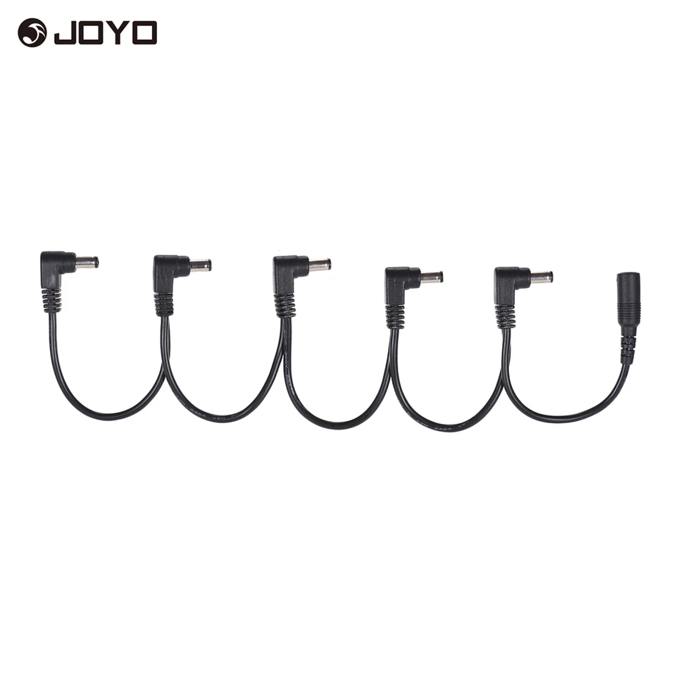 Joyo CM-24 Guitar Effects Power Cable Splitter Cord 5 spôsobov Daisy reťazec pre DC 9V gitarové basové efekty gitarové efekty Power kábel