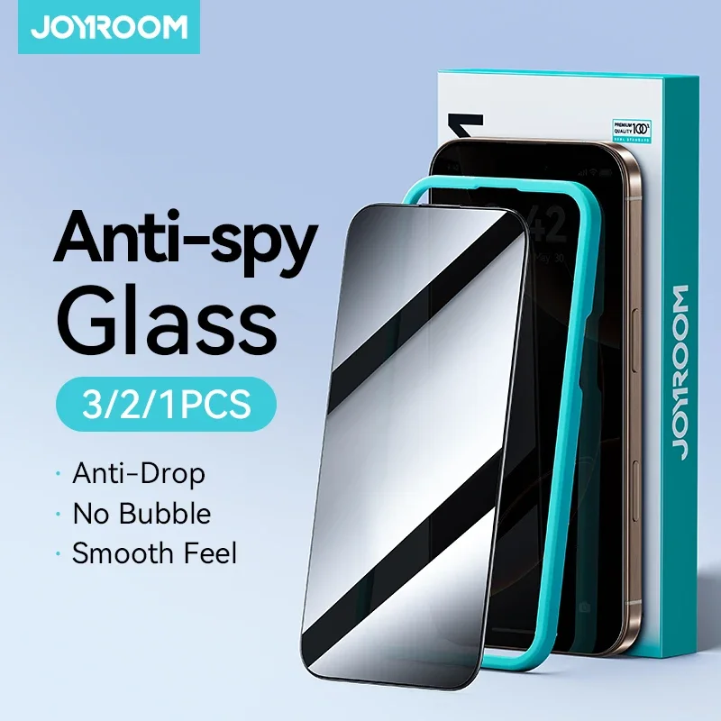 Joyroom 1/2ks Anti-Spy Glass pre iPhone 16 15 14 Pro Max Glass pre iPhone 16 15 14 13 12 Pro Max