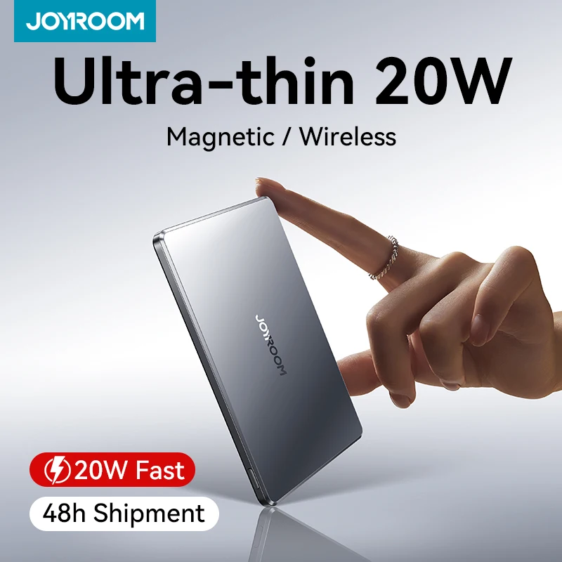 Joyroom 5000 mAh 20 W bezdrôtová energia 9 mm super tenká magnetická prenosná rýchla nabíjanie Externá batéria pre iPhone 15 14 13 12
