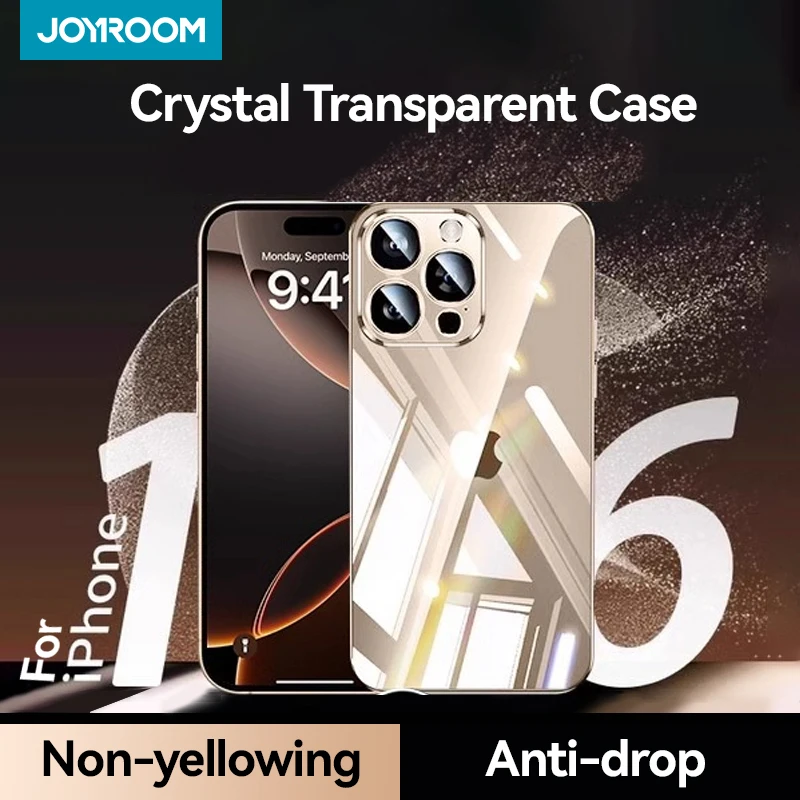Joyroom Clear Case pre iPhone 16 Pro Max Anti-Drop Transparent Cover, ktorý nie je žltý šokom nepriestrelný ultra tenký ochrana krytu obrazovky