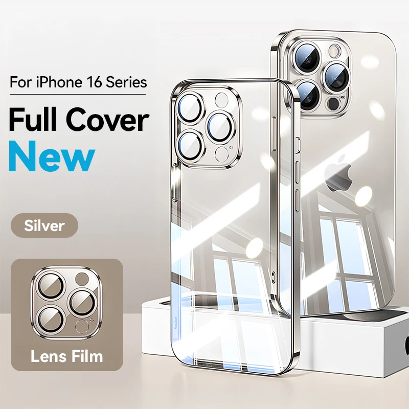 Joyroom pre iPhone 16 Pro Max Transparent Case pre iPhone 15 14 13 Pro Max Transparent Soft Soft Case Smusproof s Lenovou ochranou