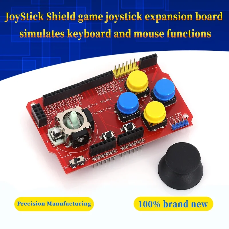 Joystick Shield Game Joystick Extension Board pre Arduino simuluje funkcie klávesnice a myši