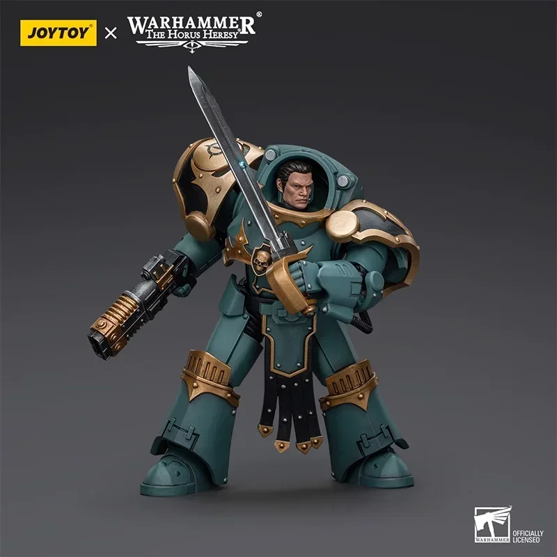 Joytoy Warhammer 40K 1/18 Sons of Horus Legion Praetor s Power Fist Fist Action Collection Model Hračky Prekvapenie šťastných darčekov
