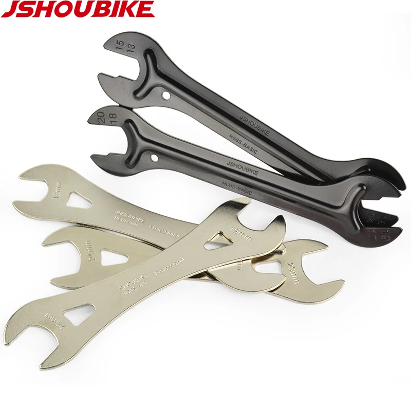 JShou Bike Head Open End nápravy Hub Krone Kľúč 13 až 24 mm High Warber Ocel Bicycle Hub Spanner Repair Bike Tools pre MTB