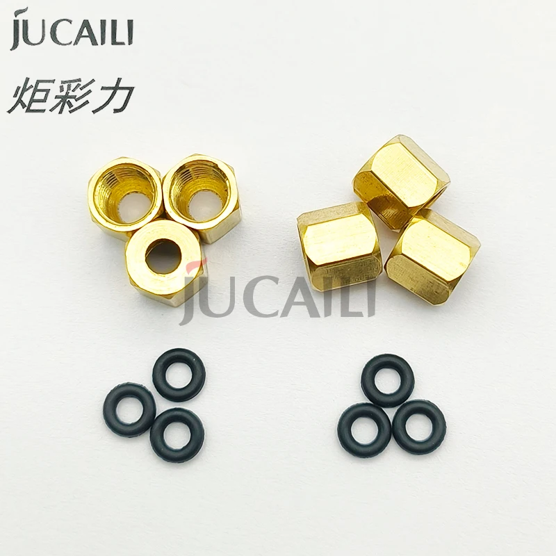 JUCAili 20ks DX5 XP600 I3200 Connector Atramentu pre konektor Epson DX4 DX5 XP600 pre Galaxy Allwin Printer Dumper Dumper Atraterovej meďnej matice