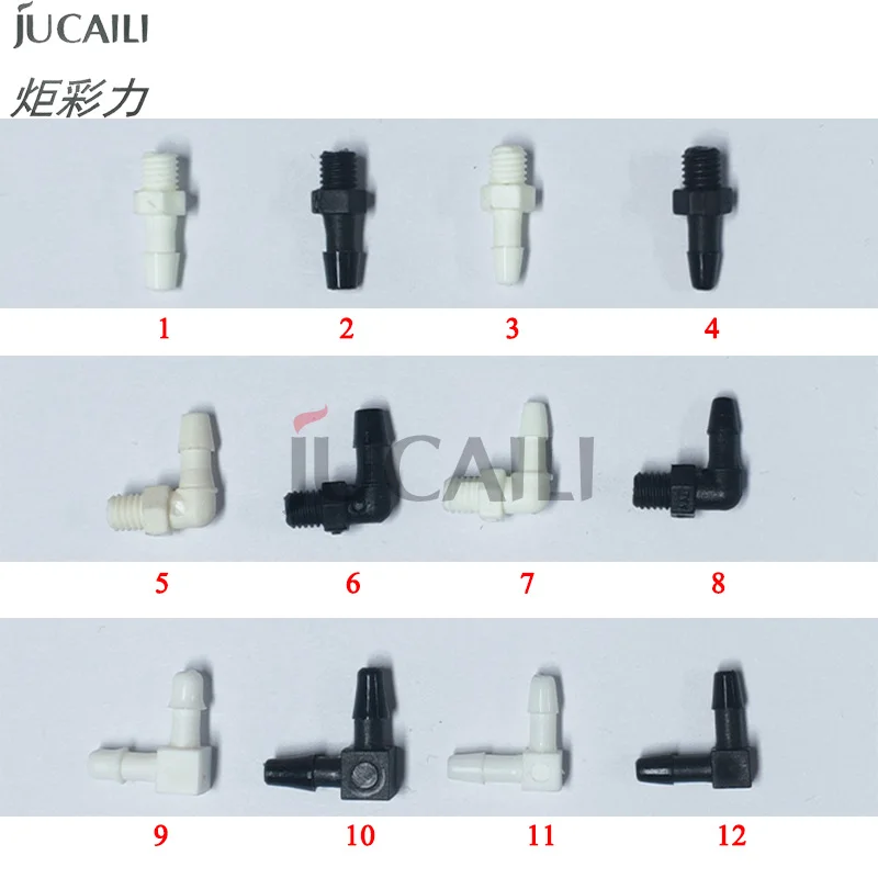 JUCAili 20ks/Lot Printer L/I Shape Eco Solvent/UV atrament hadicový konektor pre konektor Epson XP600/DX5/DX7 Atrate